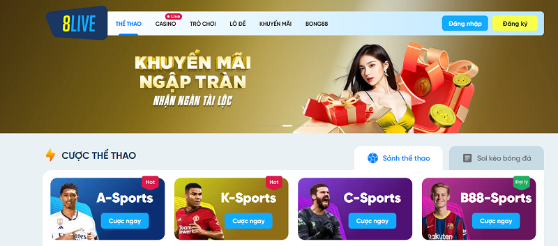 Chọn sảnh game thể thao