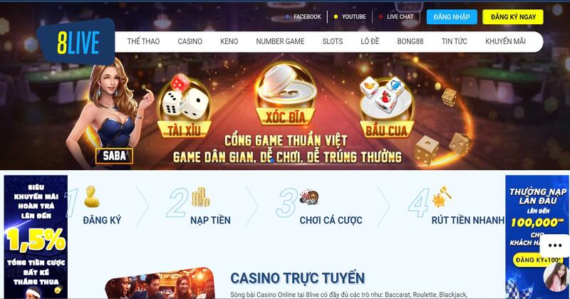 Đảm bảo mạng ổn định khi truy cập link vào 8live